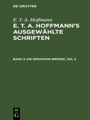 cover image of Die Serapions-Brüder, Teil 3
